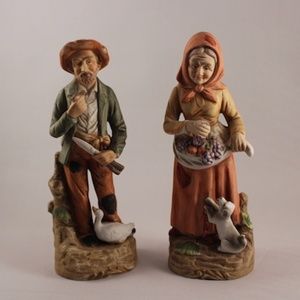 Vintage Homco Home Interior Golden Years Series Old Man and Woman Figurines 1417